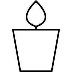Simple vector icon table candle