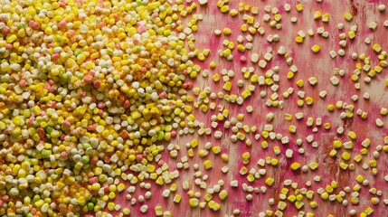 A Vibrant Display of Colorful Corn Kernels, A Culinary Delight