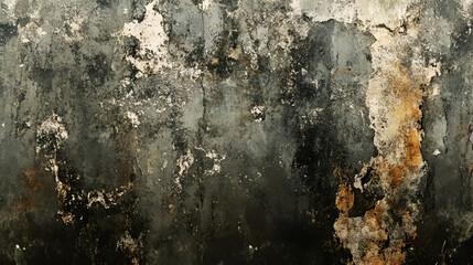 Weathered Dark Wall Texture Showing Decay