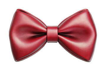Elegant red bow tie icon on graphic design minimalist style high fidelity presentation isolated on transparent background png