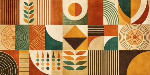 Mid-Century Modern Abstract Shapes: Minimalist Hand-Drawn Macro Photography Set