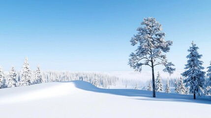 Snowy Winter Forest Landscape