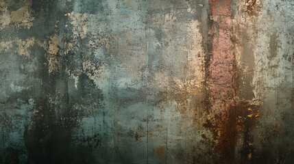 Weathered Wall Texture Showing Aged Paint and Concrete