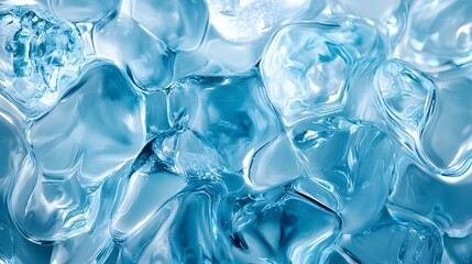 abstract ice glass background light blue
