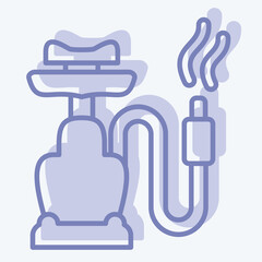 Obraz premium Icon Shisha. related to Smoking symbol. two tone style. design editable