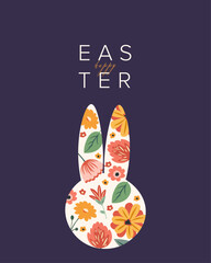 Fototapeta premium Happy Easter card, poster, banner