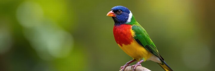 Obraz premium Gouldian finch, vibrant plumage, striking colors, Australia , blue, vibrant