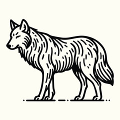 Wolf Sketch Drawing Line Art Animal Wildlife