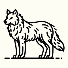 Wolf Sketch Drawing Line Art Animal Wildlife