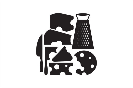 black cheese and grater food preparation clip art preview