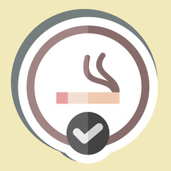 Sticker Smoking Area. related to Smoking symbol. design editable