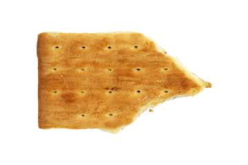 biscuit bite on white background