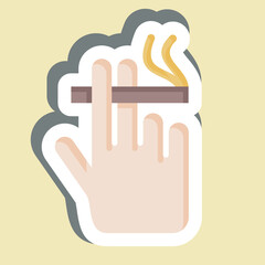 Sticker Smoke 2. related to Smoking symbol. design editable