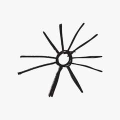 Obraz premium Abstract shape, chalk texture doodle illustration vector