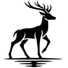 Deer logo silhouette