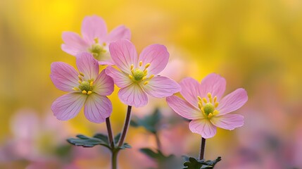 Obraz premium Beautiful pink flowers bloom in a sunny garden, showcasing nature's colors. Generative AI