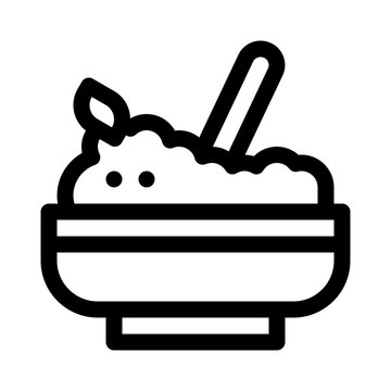 recommend clip art: Mashed Potatoes with Gravy line icon
