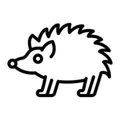 Hedgehog Vector Line Icon Design