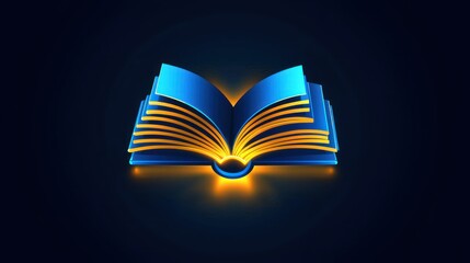 Obraz premium Glowing Open Book: Symbol of Knowledge and Learning
