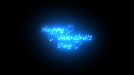 Happy Valentines day background with heart pattern and typography of happy valentines day glowing text. Wallpaper, flyers, invitation, posters, brochure, banners.
