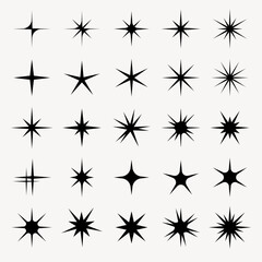 Various starburst shape illustration set vector. Set of starburst shape illustration in various vector design illustrations. Starburst shape vector collection.