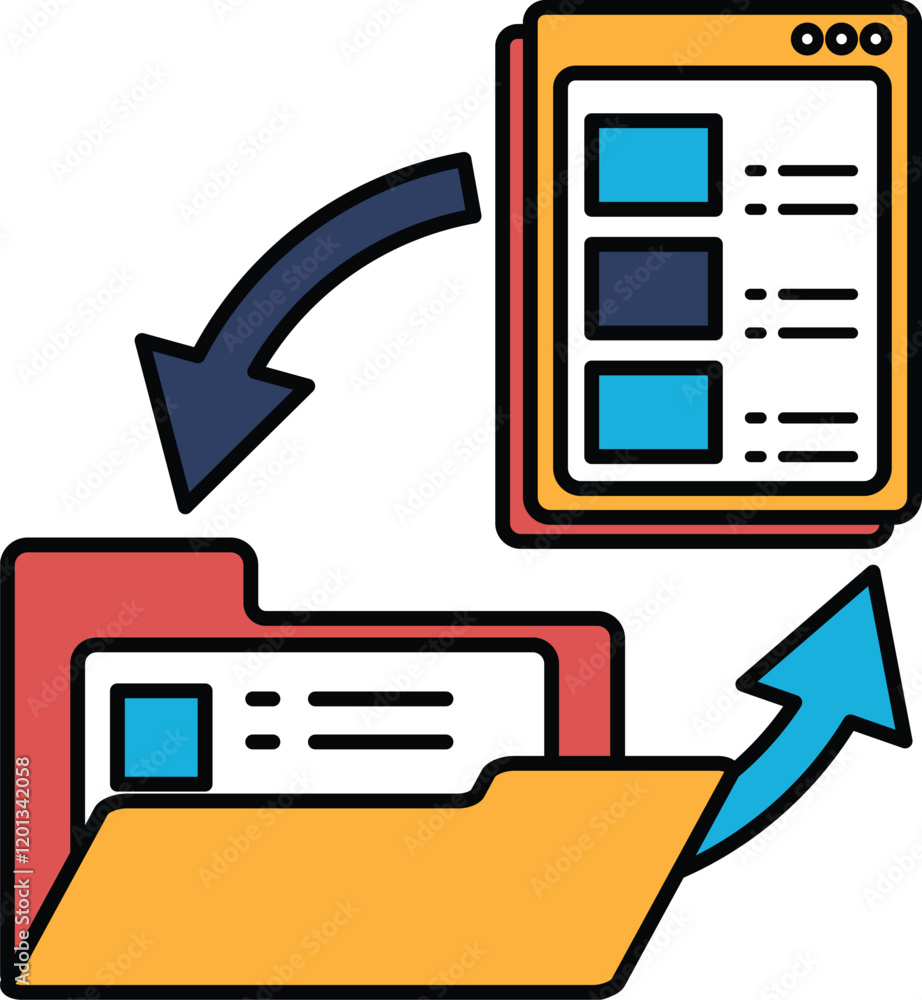 Poster a folder is shown with a arrow pointing to the right