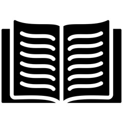 Open Book Glyph Icon