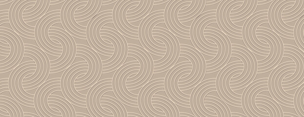 Beige background with swirling line patterns. The background is beige with a textured, wavy design, creating a dynamic visual effect. Vector. Art deco pattern background. Beige background vector.