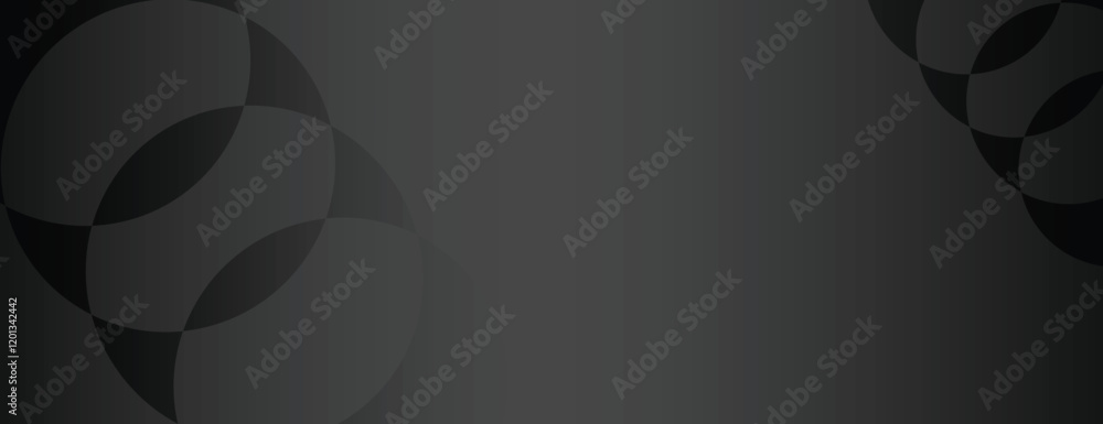 Poster dark gray background with overlapping circle patterns. the background is sleek and modern, featuring