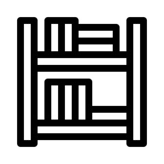 Bookshelf line icon