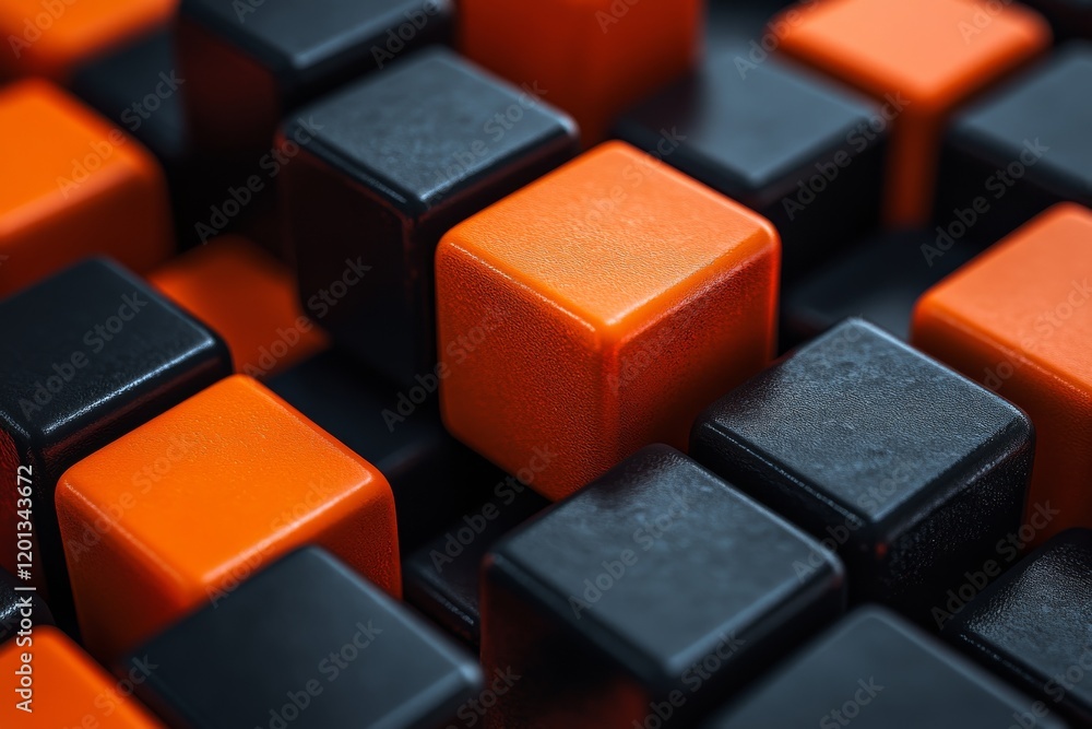 Aufkleber colorful blocks arranged in geometric patterns showcasing texture and contrast