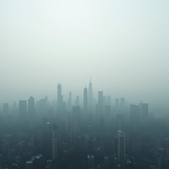 Fototapeta premium city skyline with pollution