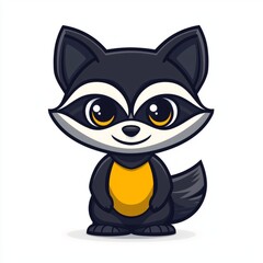 Fototapeta premium Adorable Cartoon Raccoon Character Illustration