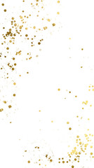 Sparkling dust Gold dust is a scattering of small gold foil particles on a transparent background.Gold Foil Frame Gold brush stroke. A design element for advertising, wedding cards, and banners.