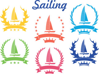 Sailing logo. Isolated Sailing on white background