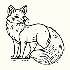 Fox Sketch Drawing Line Art Animal Wildlife