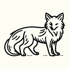 Fox Sketch Drawing Line Art Animal Wildlife