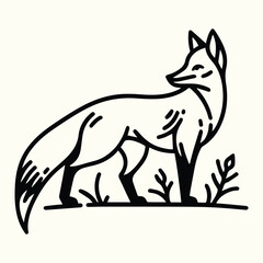 Fox Sketch Drawing Line Art Animal Wildlife