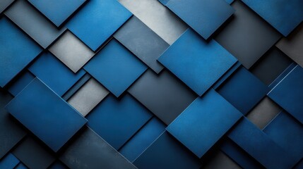 blue Background with Intersecting Rectangles and Circles, Banner Template with White Space for Text. Minimalist Geometric Wallpaper with Copy Space on blue Background. Contemporary Modern Wallpaper.