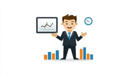 Business presentation with graphs and charts office setting digital content professional environment engaging viewpoint