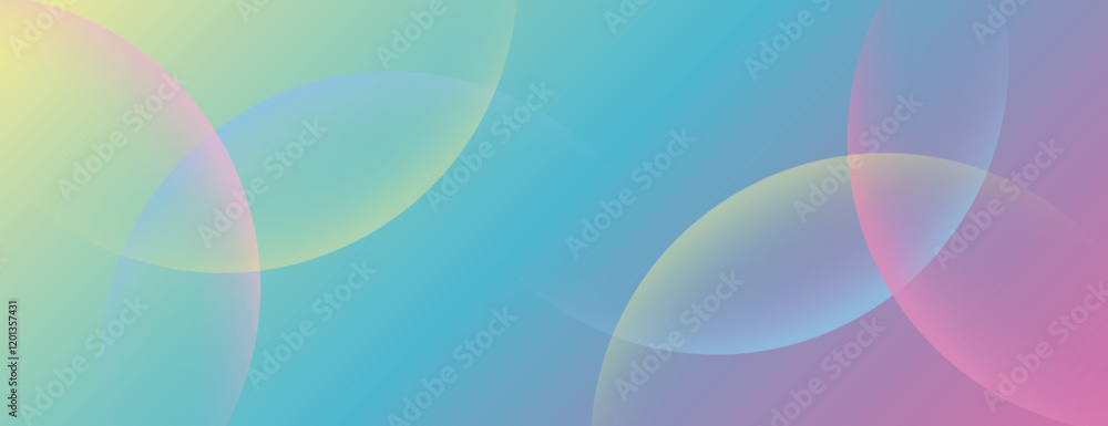 Poster pastel gradient background with soft blue and pink hues. the background features overlapping translu