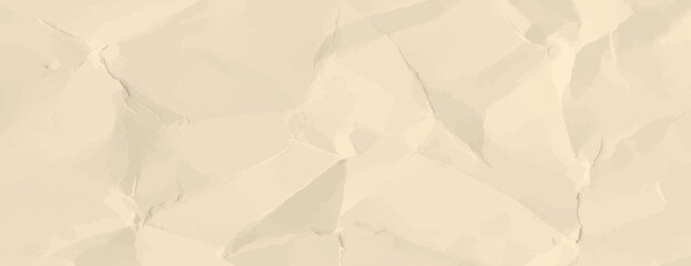 Beige background with a crumpled paper texture. The background features a soft beige color, adding a vintage, textured look. Minimal crumple paper texture vector background