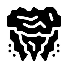 Icicle glyph icon
