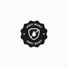 Anti rust sign vector isolated. Best Anti design element for websites, product packaging, and more.