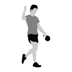 Table tennis ping pong player, Silhouettes of table tennis player Vector on white