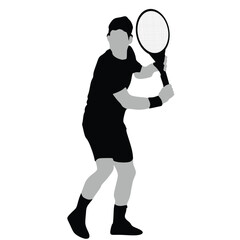 A tennis player man male sports person in silhouette