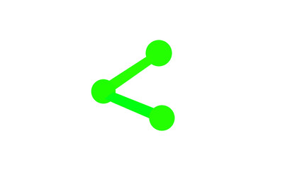 Share icon in flat style. Connected chain, file sharing symbol.