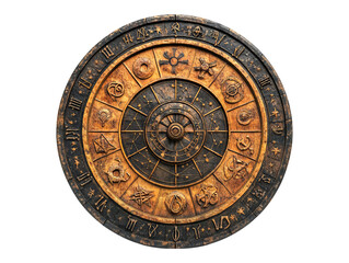 Mystic 3D Astrological Symbols Rendered on Transparent Background