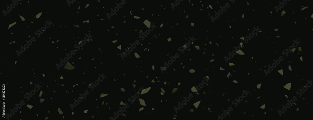 Poster dark green background with terrazzo texture. the background features scattered light green specks. s
