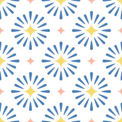 Geometric abstract seamless pattern design for background, wallpaper, fabric, textile design, card , wrapping paper, notebook, carpet, diary cover, blanket, decorative, tile design, batik, and etc.